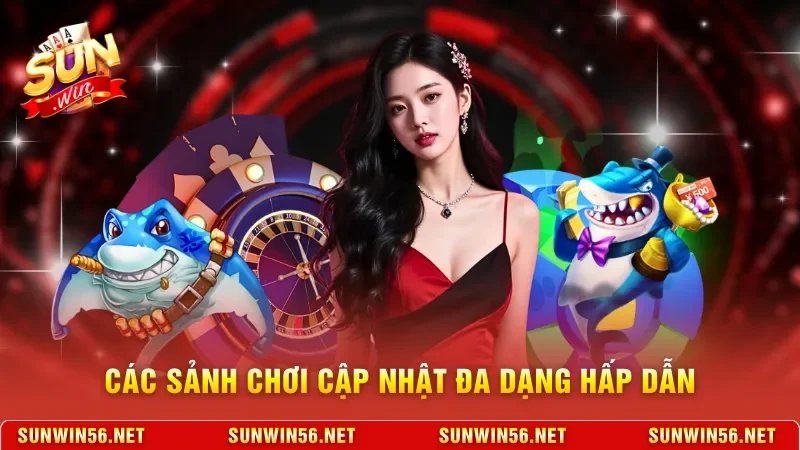 Các sảnh chơi cập nhật đa dạng hấp dẫn